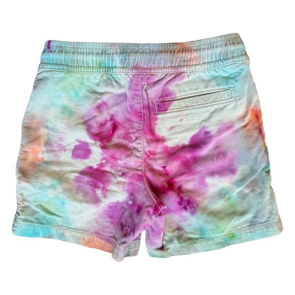 Lot of 2 Old Navy Kids Size Small 6-7 Drawstring Corduroy Shorts Tie Dye, Blue - Picture 4 of 10